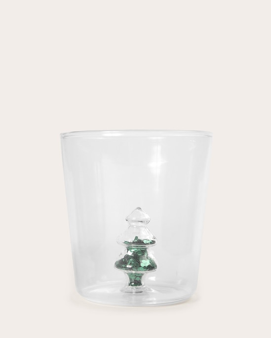 Copo árvore natal 470ml transparente