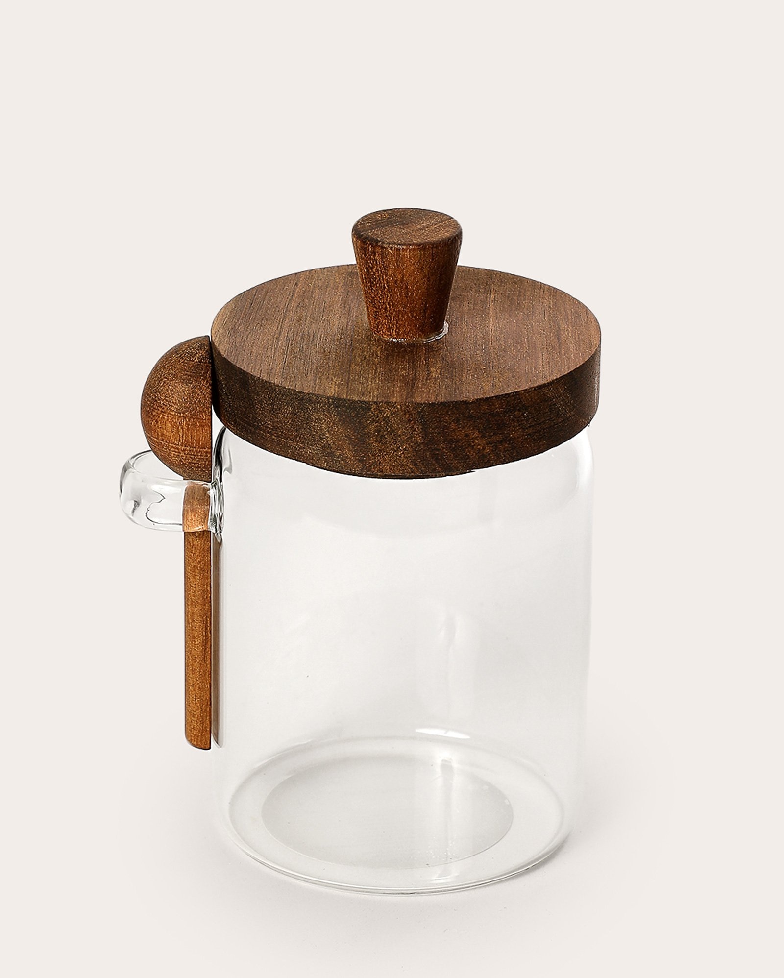 Pote multiuso redondo básico com madeira 14,5x9cm | Casa Riachuelo