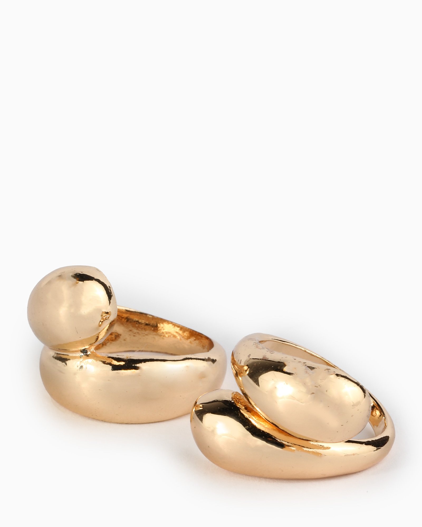 Kit anéis feminino 2 peças gotas dourado | Accessori by Riachuelo