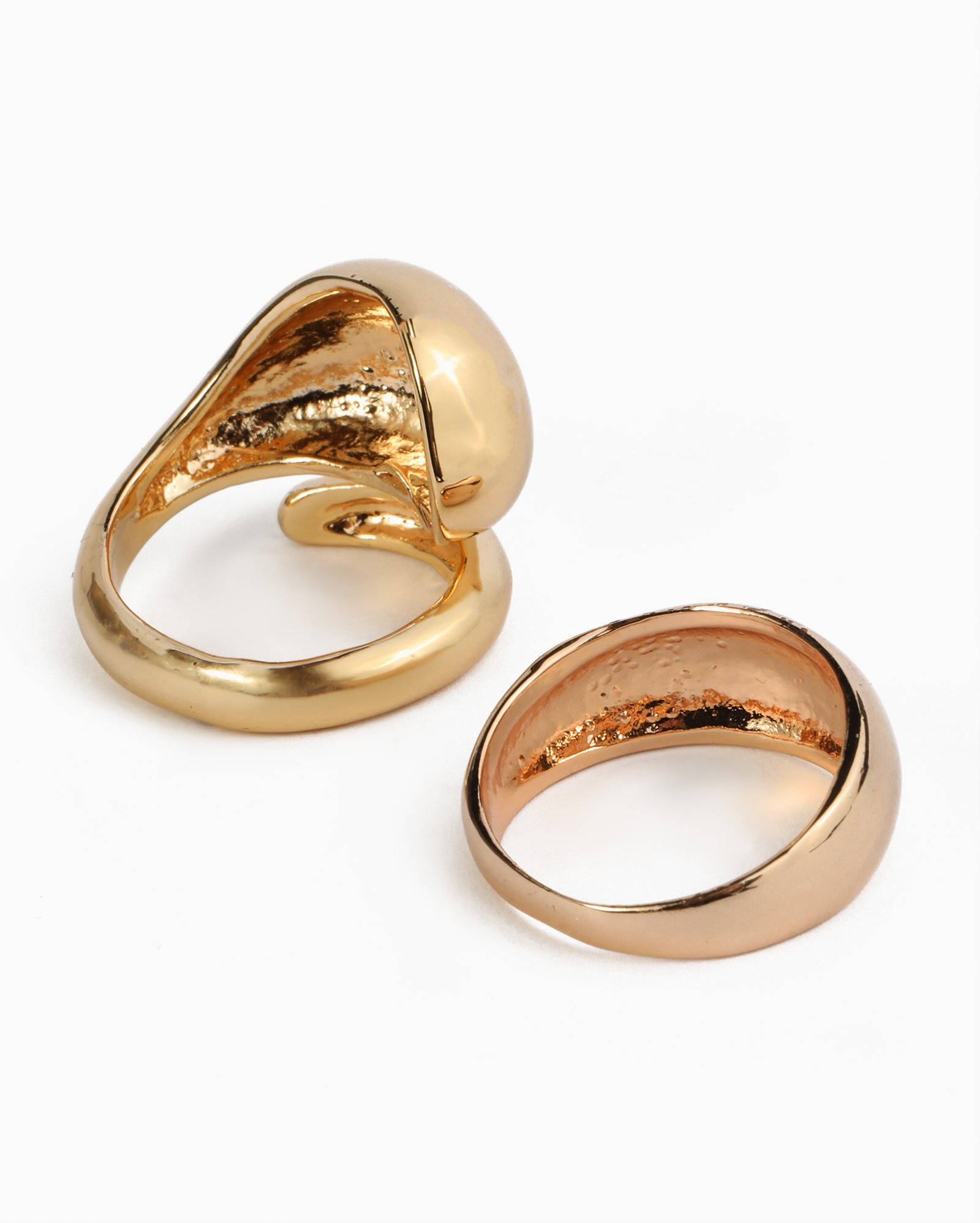 Kit anéis feminino 2 peças elaborados Isa bold dourado | Accessori by Riachuelo