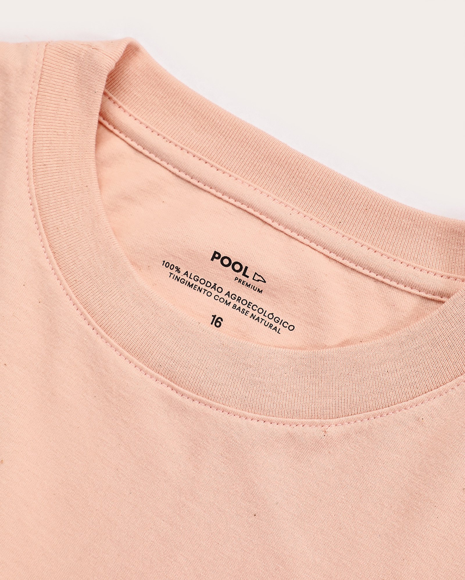 Camiseta juvenil oversized de algodão agroecológico - Rosa Claro | Riachuelo