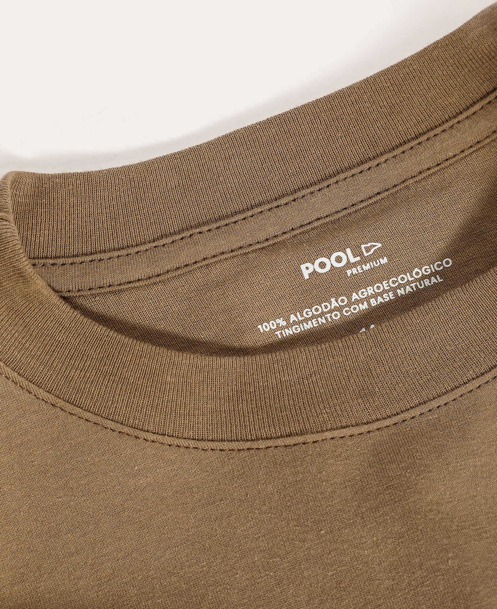 Camiseta juvenil oversized de algodão agroecológico - Marrom Claro | Riachuelo