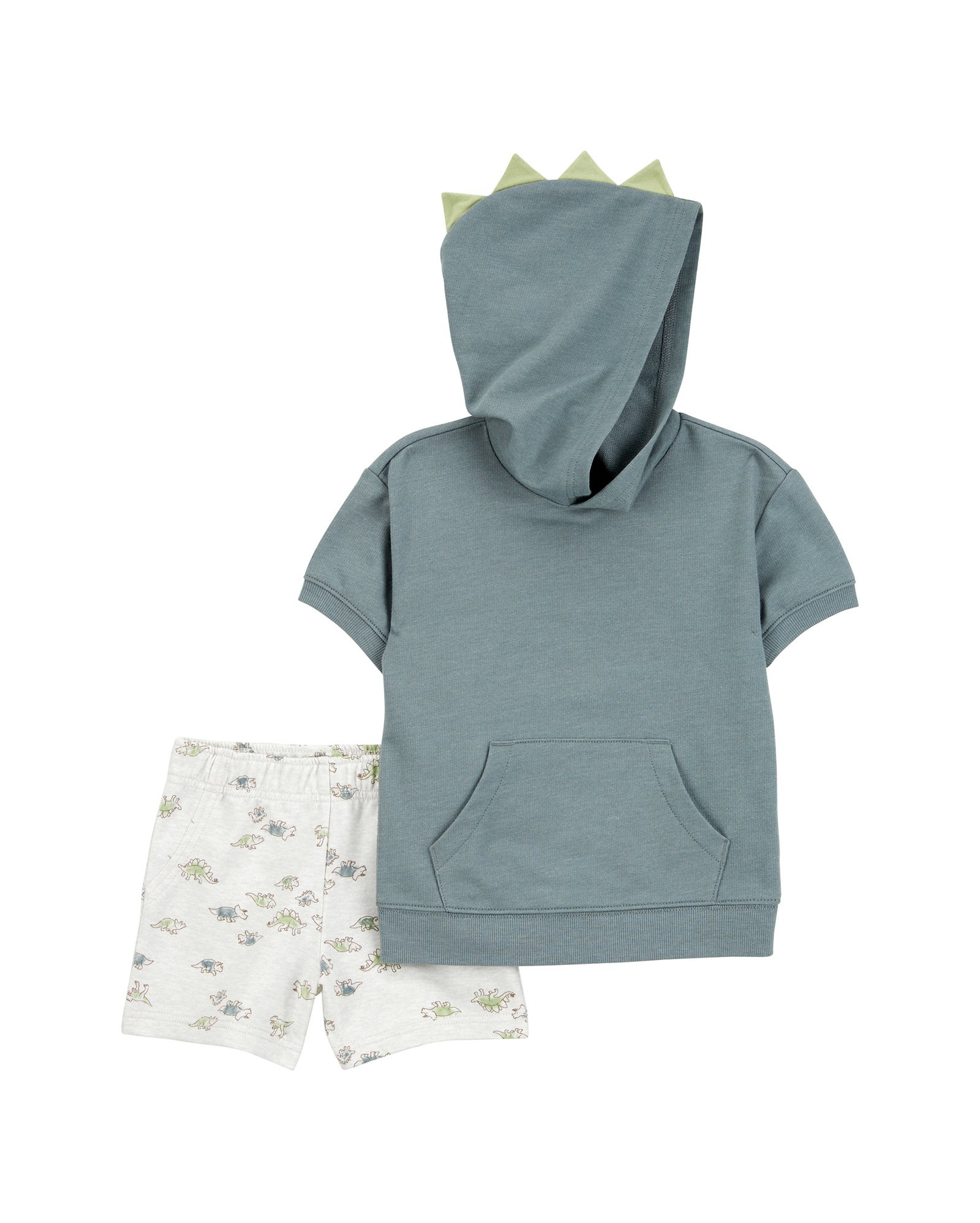 Conjunto curto infantil 2 peças com capuz dino interativo multicor | Carter's