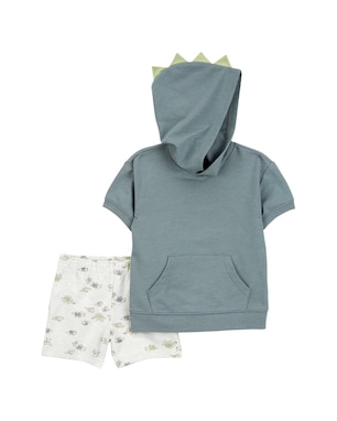 Conjunto curto infantil 2 peças com capuz dino interativo multicor | Carter's
