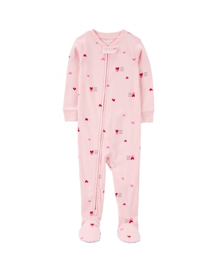 Macacão pijama infantil pezinhos corações rosa | Carter's