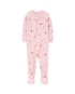 Macacão pijama infantil pezinhos corações rosa | Carter's