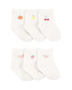 Kit meia bebê 6 pares frutinhas multicor | Carter's