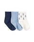 Kit meia bebê 3 pares canelada âncora multicor | Carter's