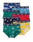 Kit cueca infantil 7 peças slip mescla dino listras multicor | Carter's