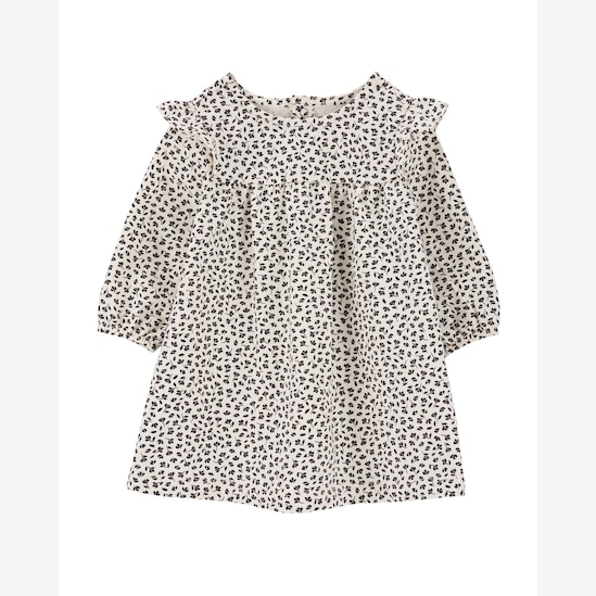 Vestido bebê evasê liberty com calcinha bege | Carter's