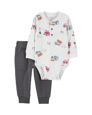 Conjunto longo bebê 2 peças manga longa construção multicor | Carter's