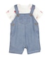 Jardineira jeans bebê com camiseta caminhão multicor | Carter's