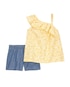 Conjunto curto infantil 2 peças assimétrica floral multicor | Carter's