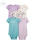 Kit body bebê 5 peças manga curta love bordado multicor | Carter's