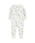 Macacão bebê manga longa tubarão off-white | Carter's