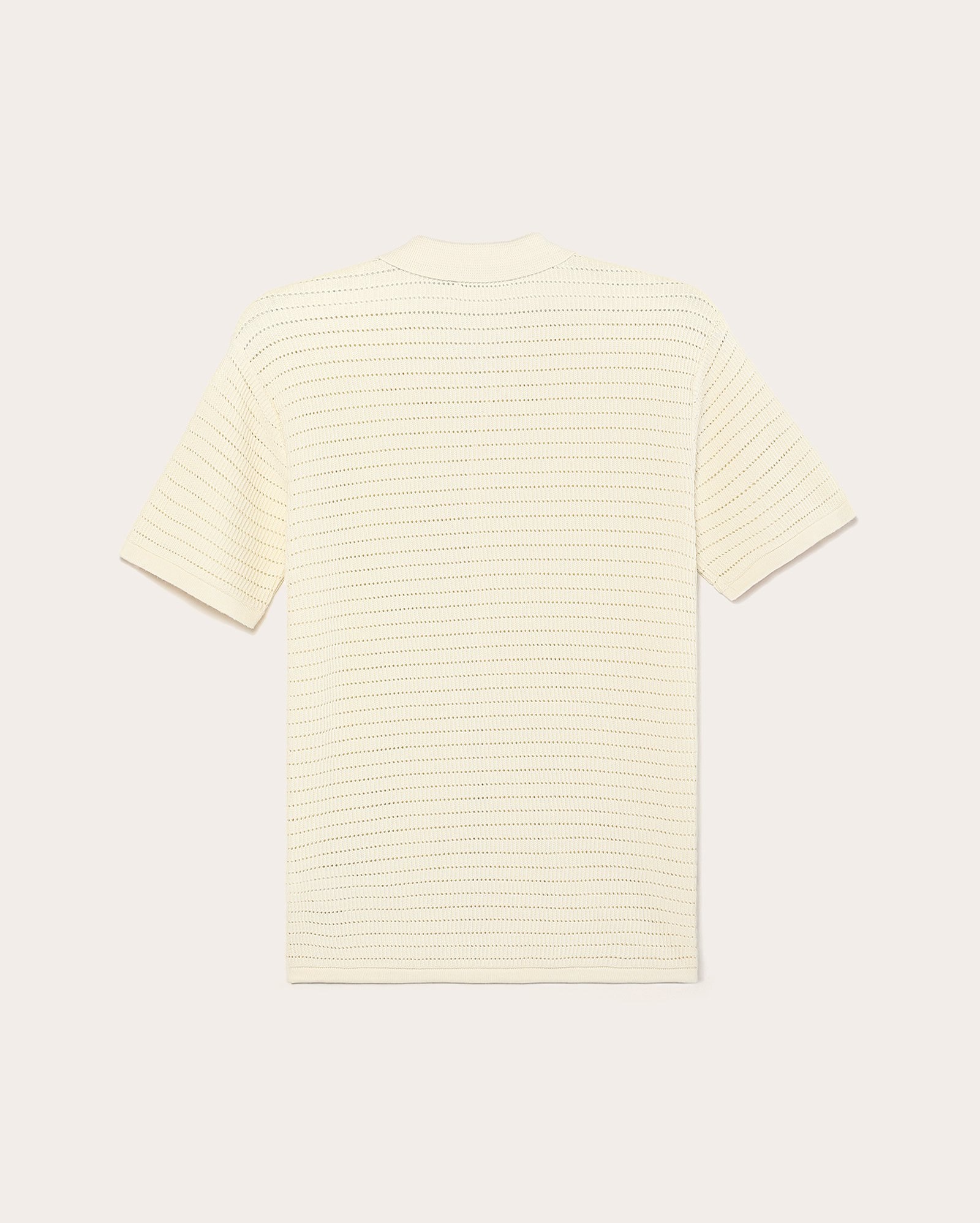 Camisa juvenil em tricot texturizada com botões bege | Pool