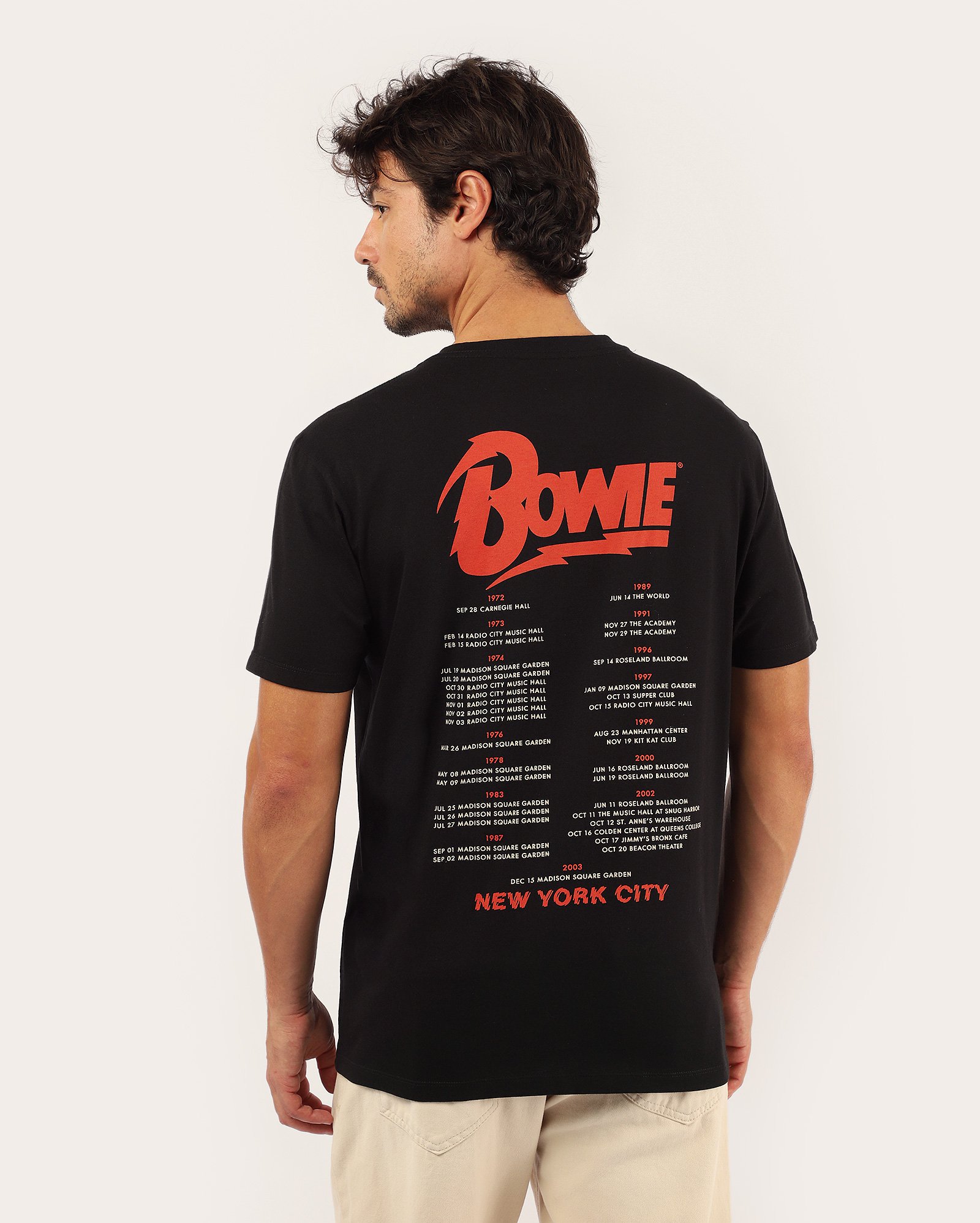 Camiseta masculina Bowie NYC tour - preta | David Bowie