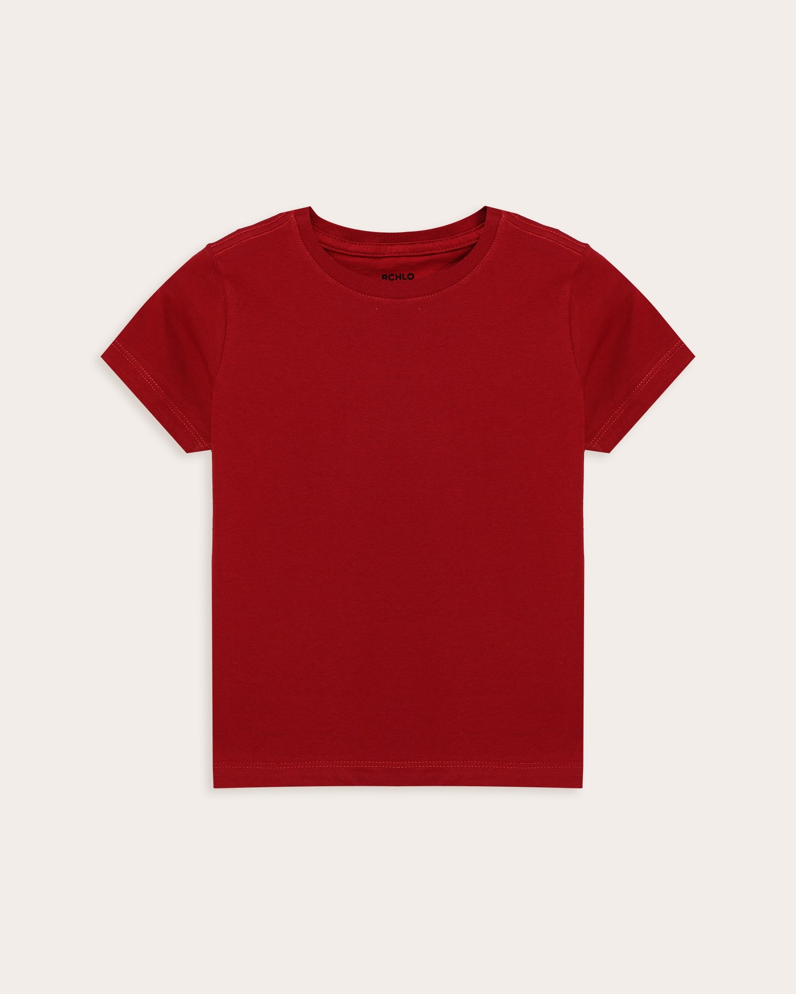 Camiseta básica infantil manga curta lisa 4-10A - vermelha