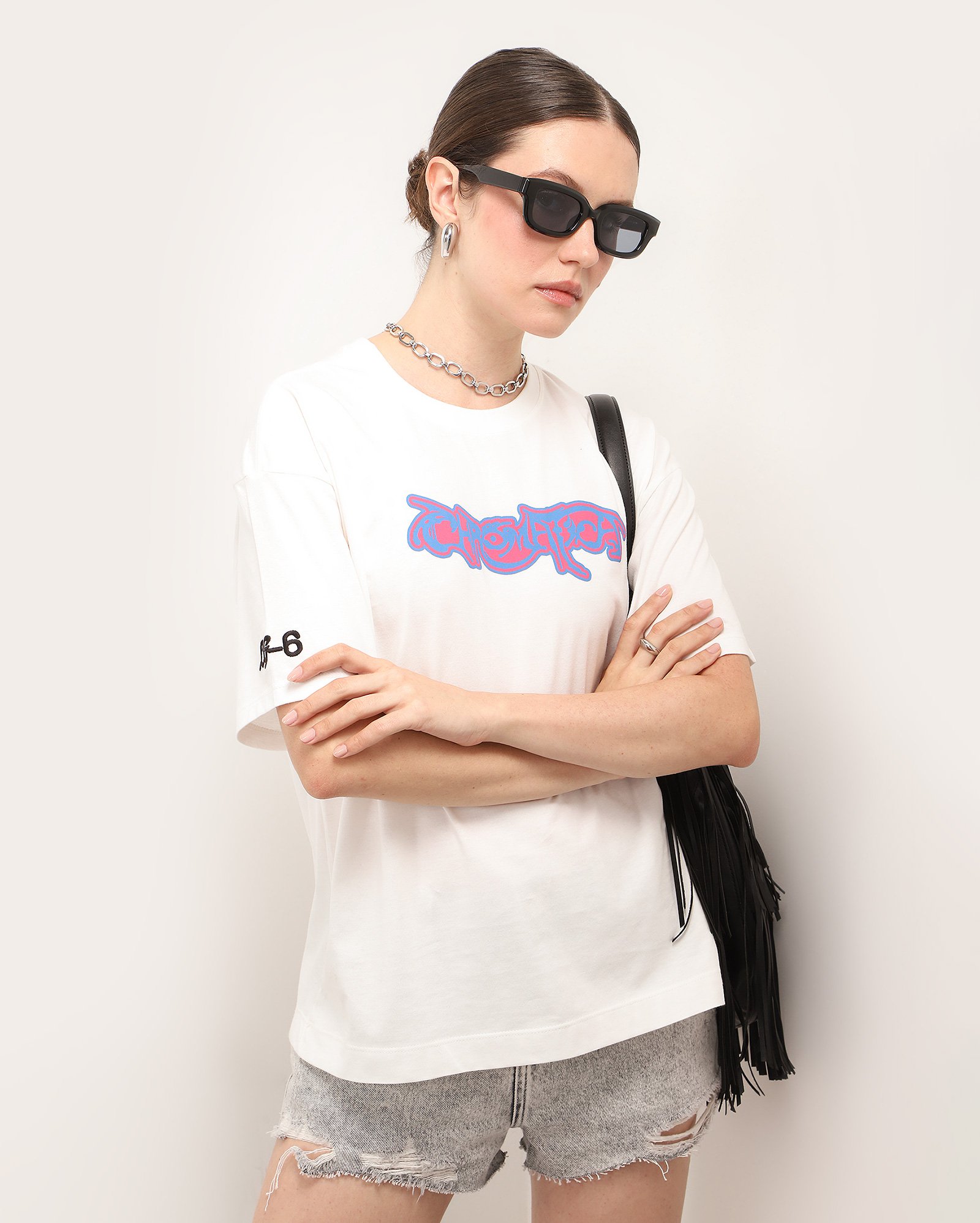 Camiseta manga curta Chromatica branca | Lady Gaga