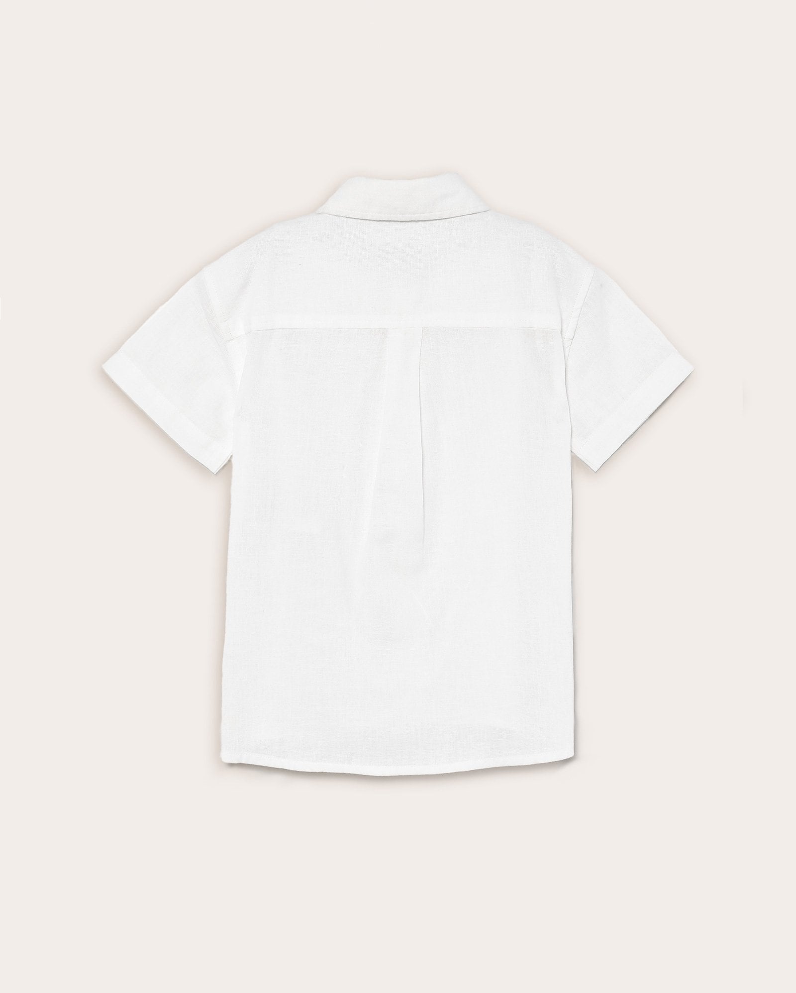 Camisa infantil em viscolinho 4-10A - Branco Mescla — foto 2