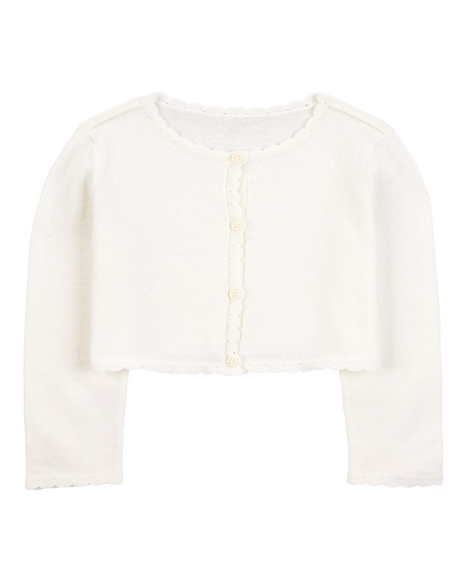 Casaco infantil de tricot off-white | Carter's