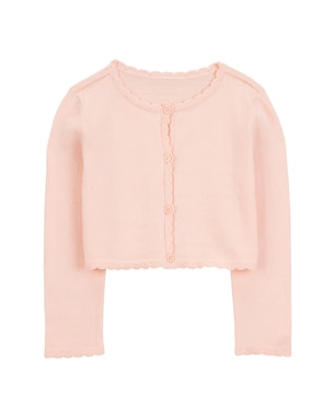 Casaco infantil de tricot rosa | Carter's