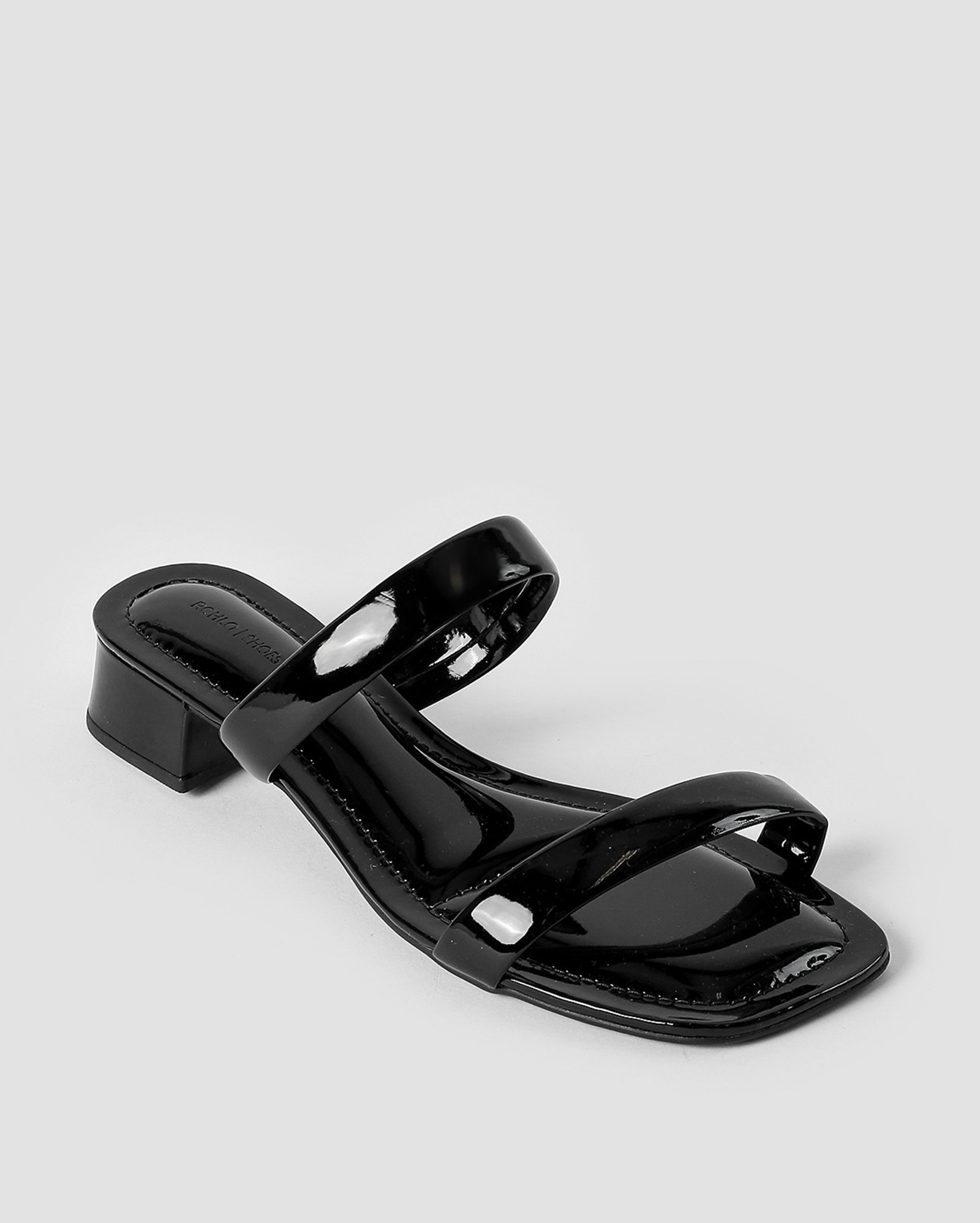 Tamanco feminino básico de 2 tiras - Preto