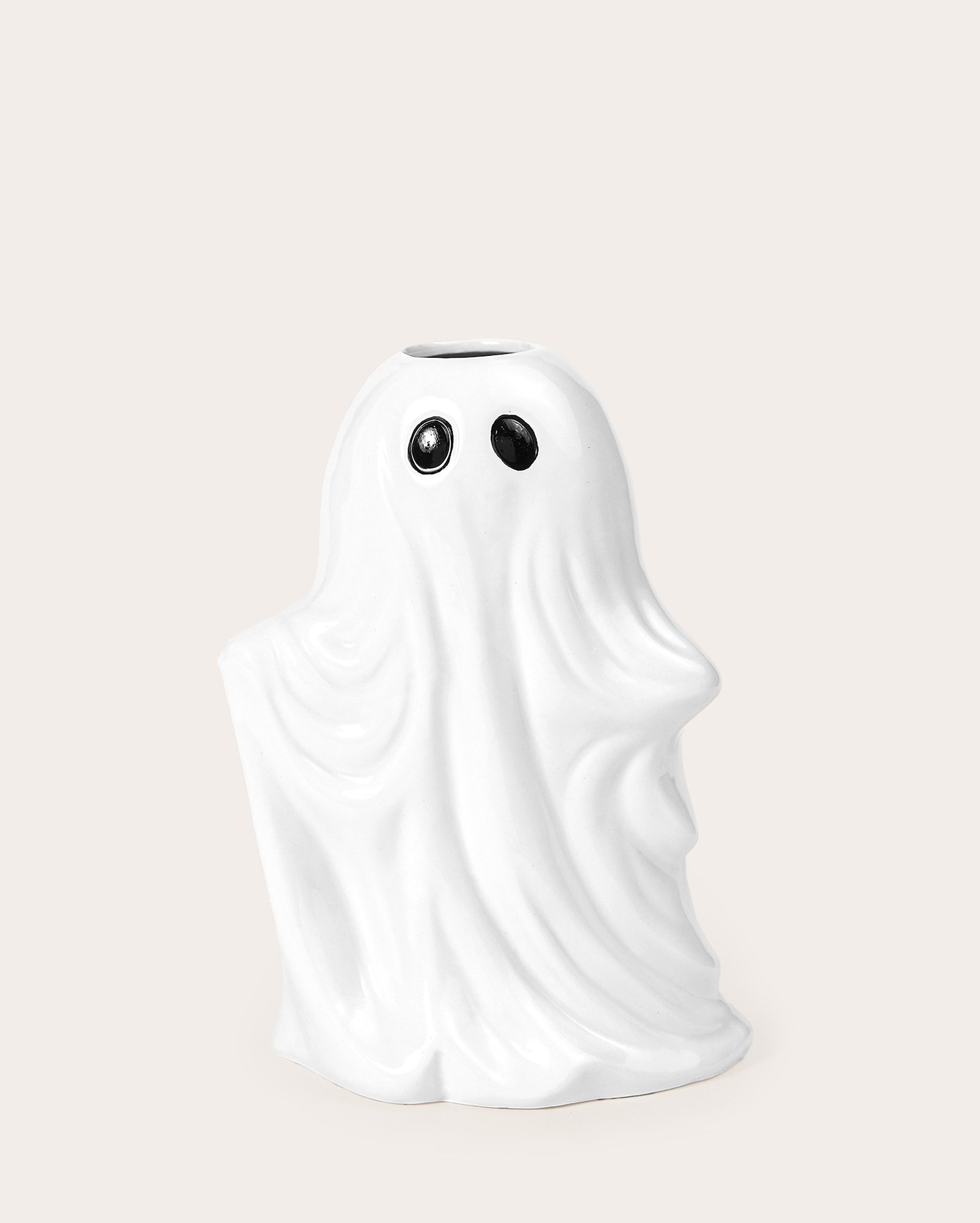 Vaso de cerâmica fantasma 18cm branco | Casa Riachuelo