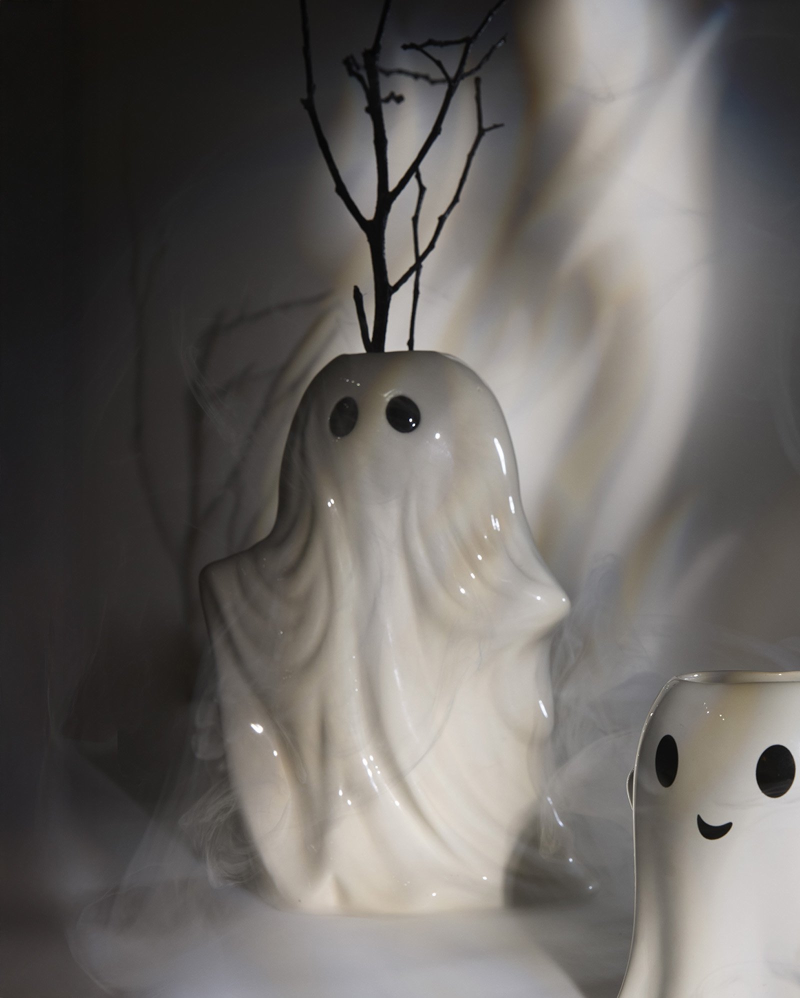 Vaso de cerâmica fantasma 18cm branco | Casa Riachuelo