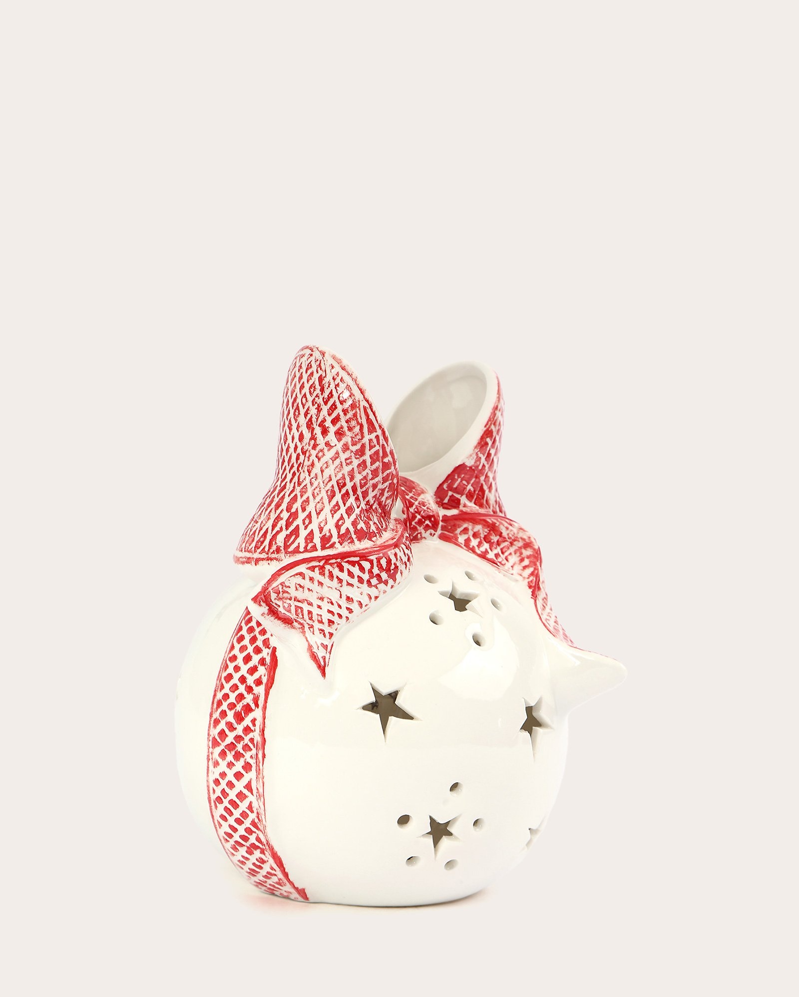 Bola de natal laço com estrelas branca | Casa Riachuelo