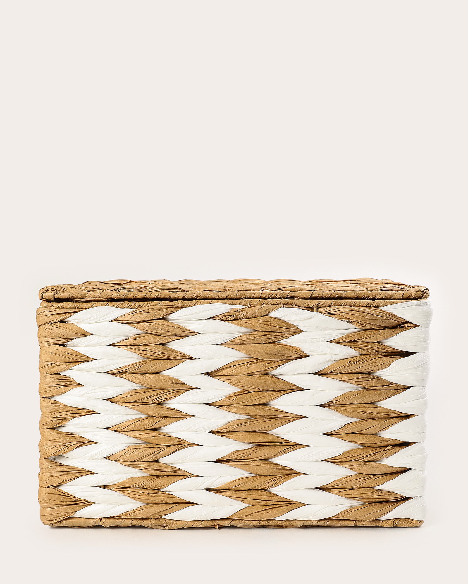 Cesto organizador com tampa 33x22cm bege | Casa Riachuelo