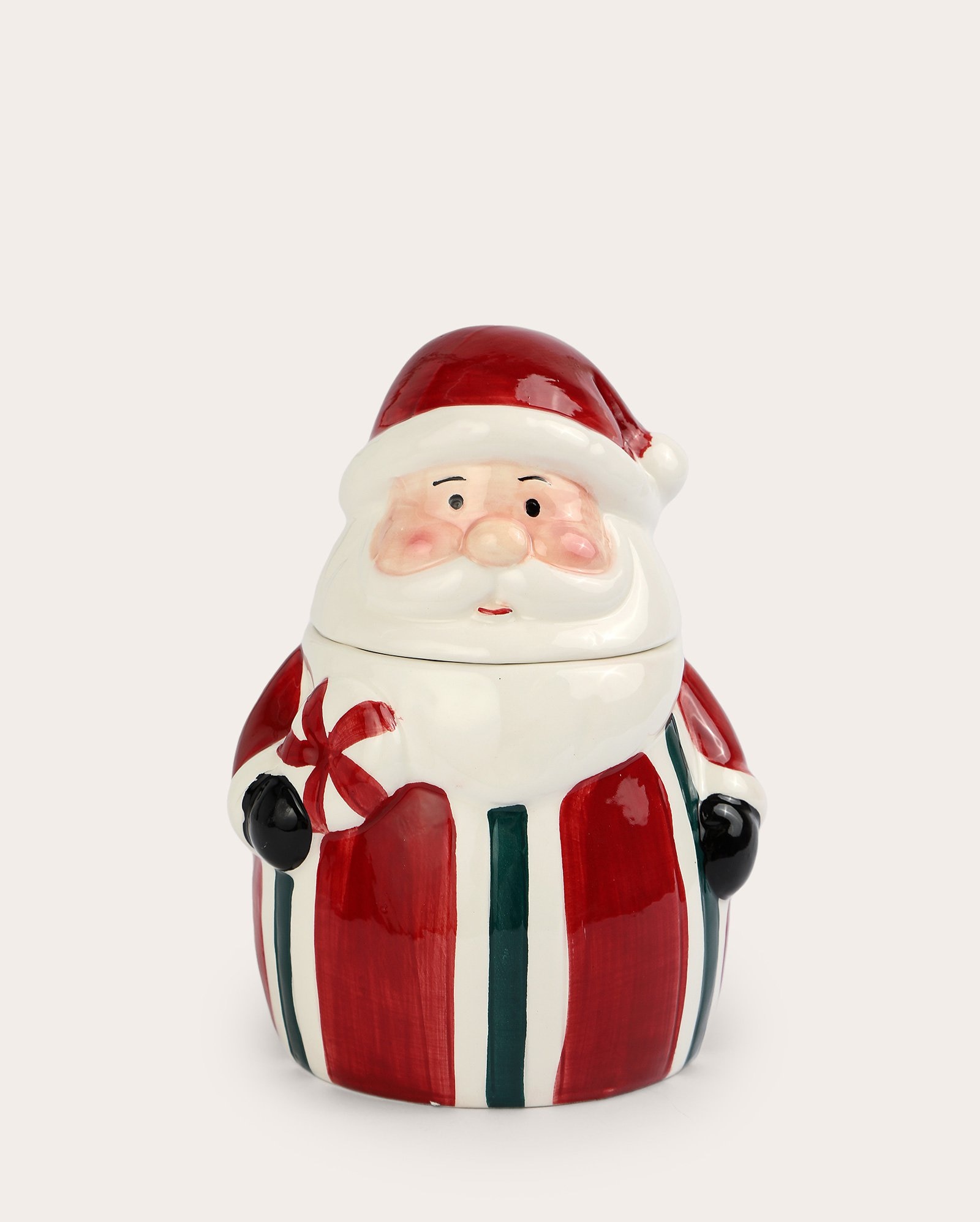 Pote decorativo cerâmica Papai Noel 18cm multicor | Casa Riachuelo