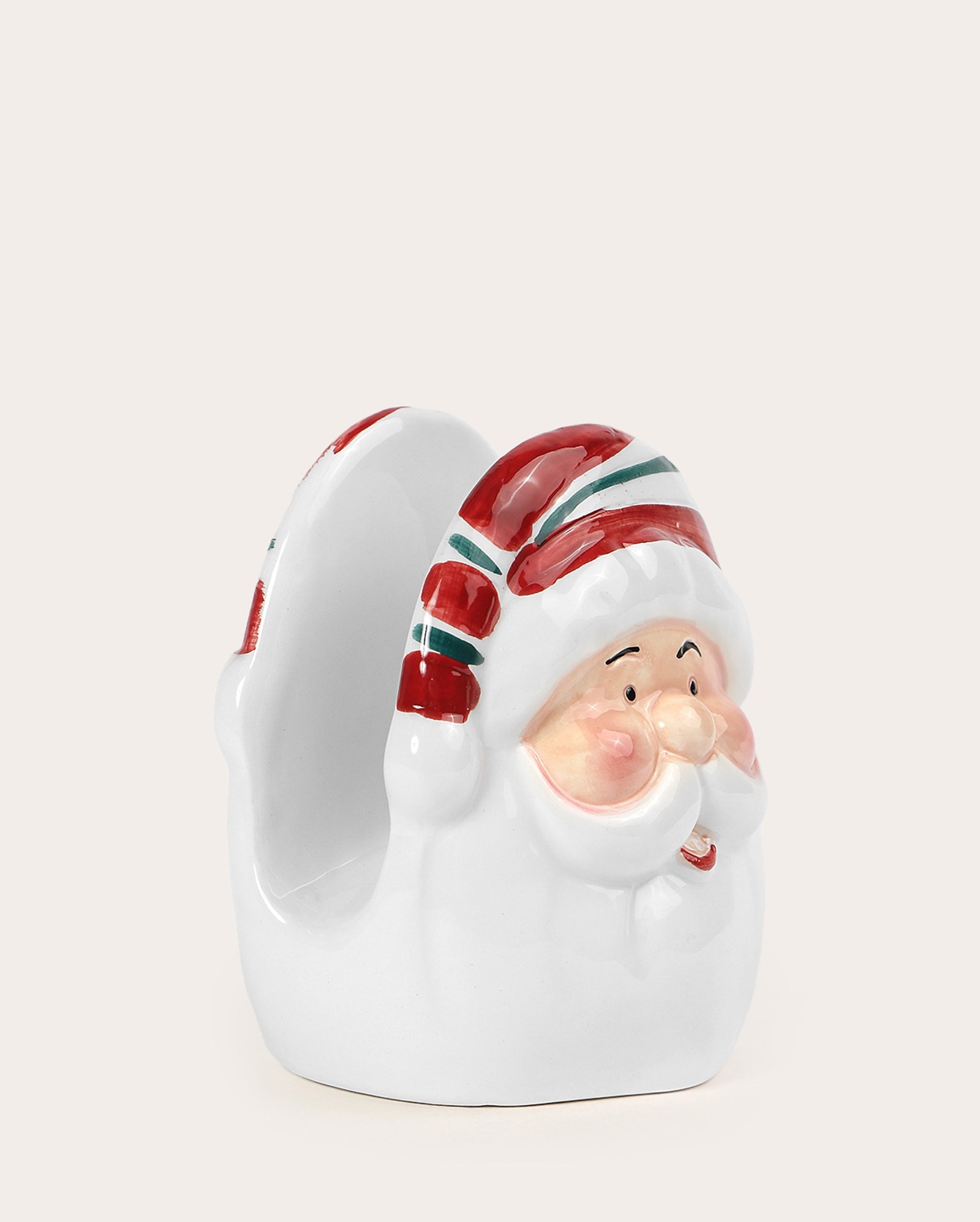Porta guardanapo papai noel 8,8cm branco | Casa Riachuelo
