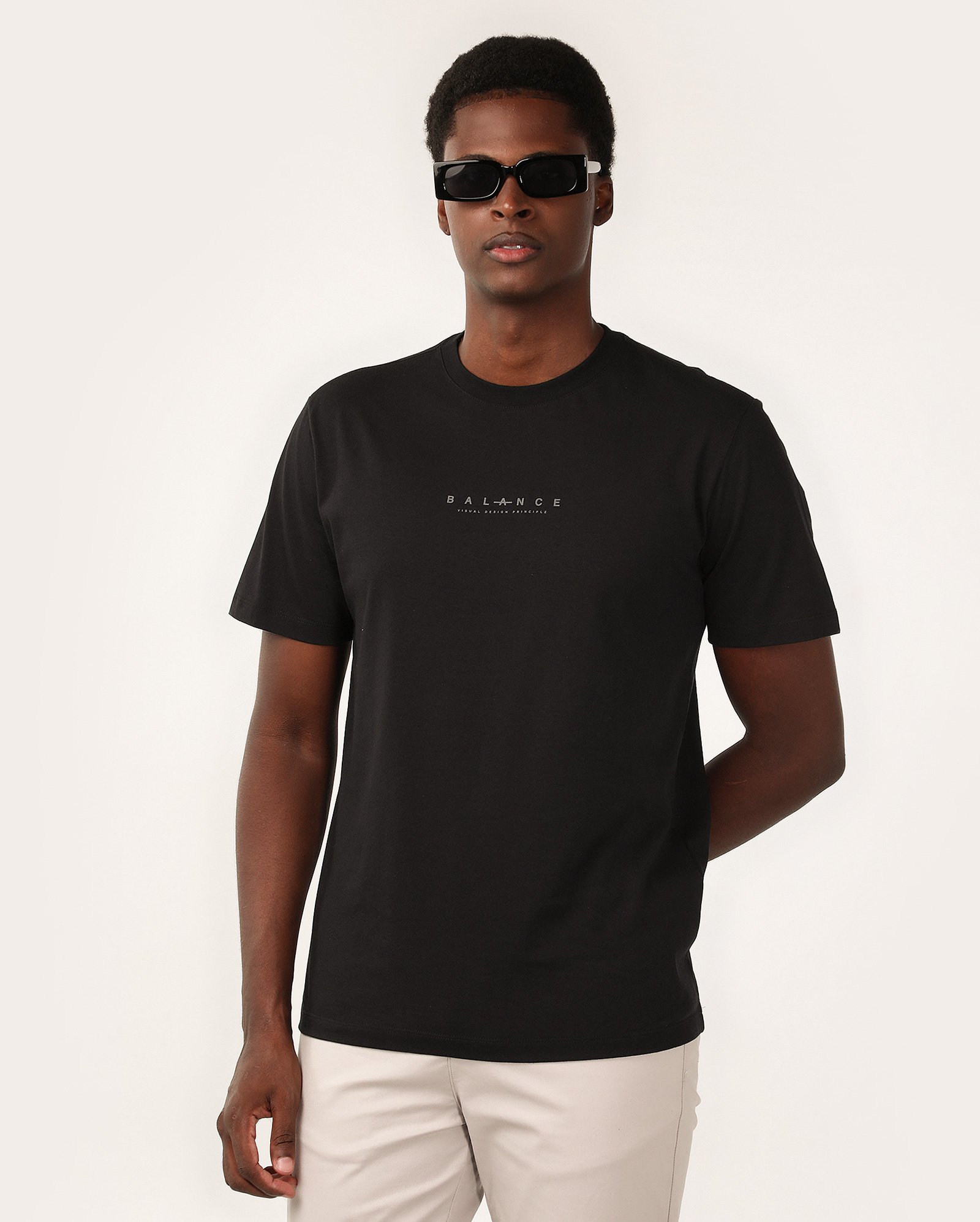Camiseta masculina regular balance preta | Original by Riachuelo
