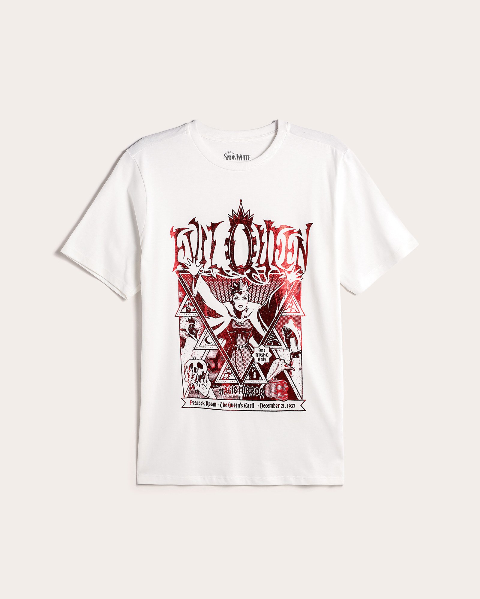 Camiseta juvenil A Branca de Neve metalizada branca | Disney
