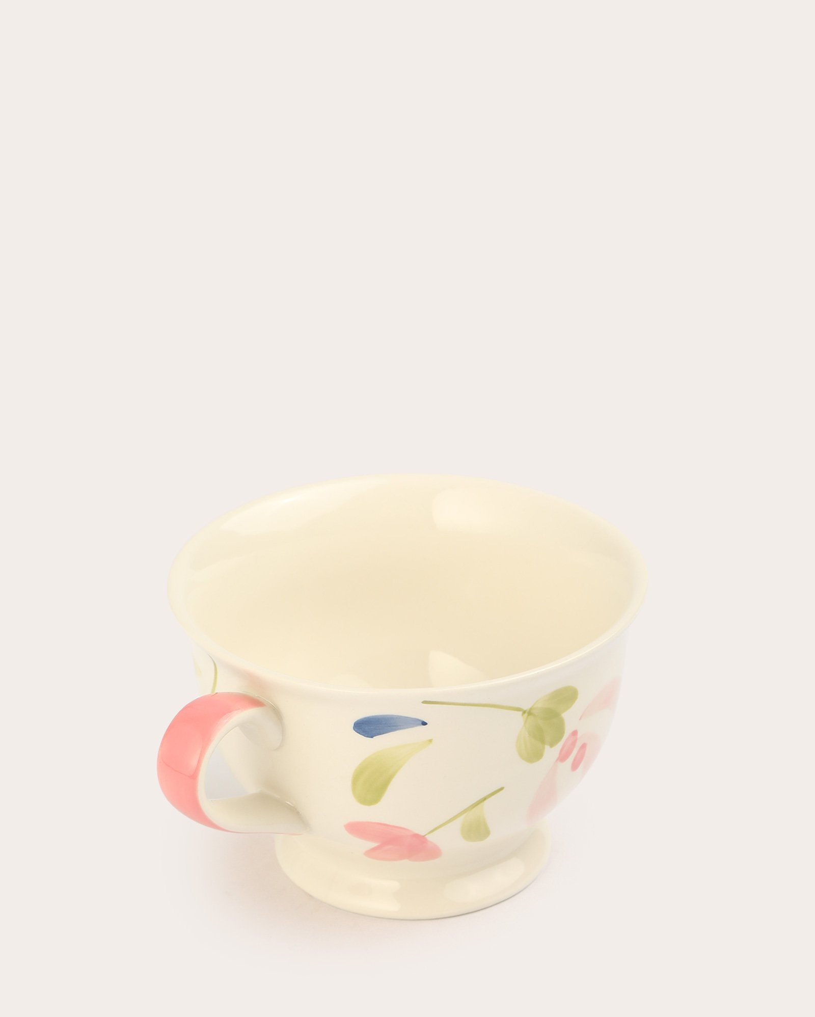 Caneca de cerâmica Alana floral 384ml - branca | Casa Riachuelo