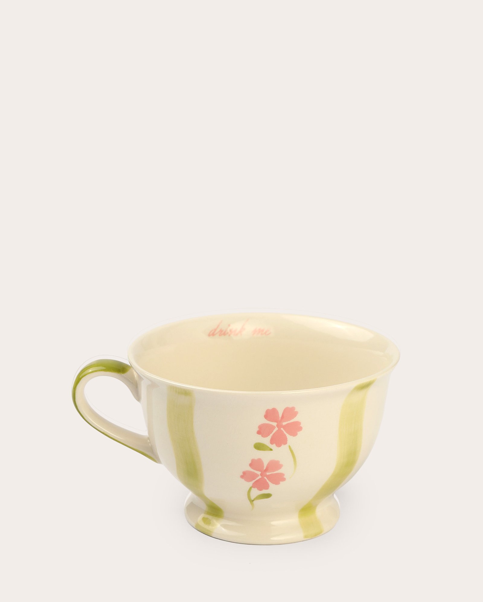 Caneca de cerâmica Agatha floral 384ml - branca | Casa Riachuelo