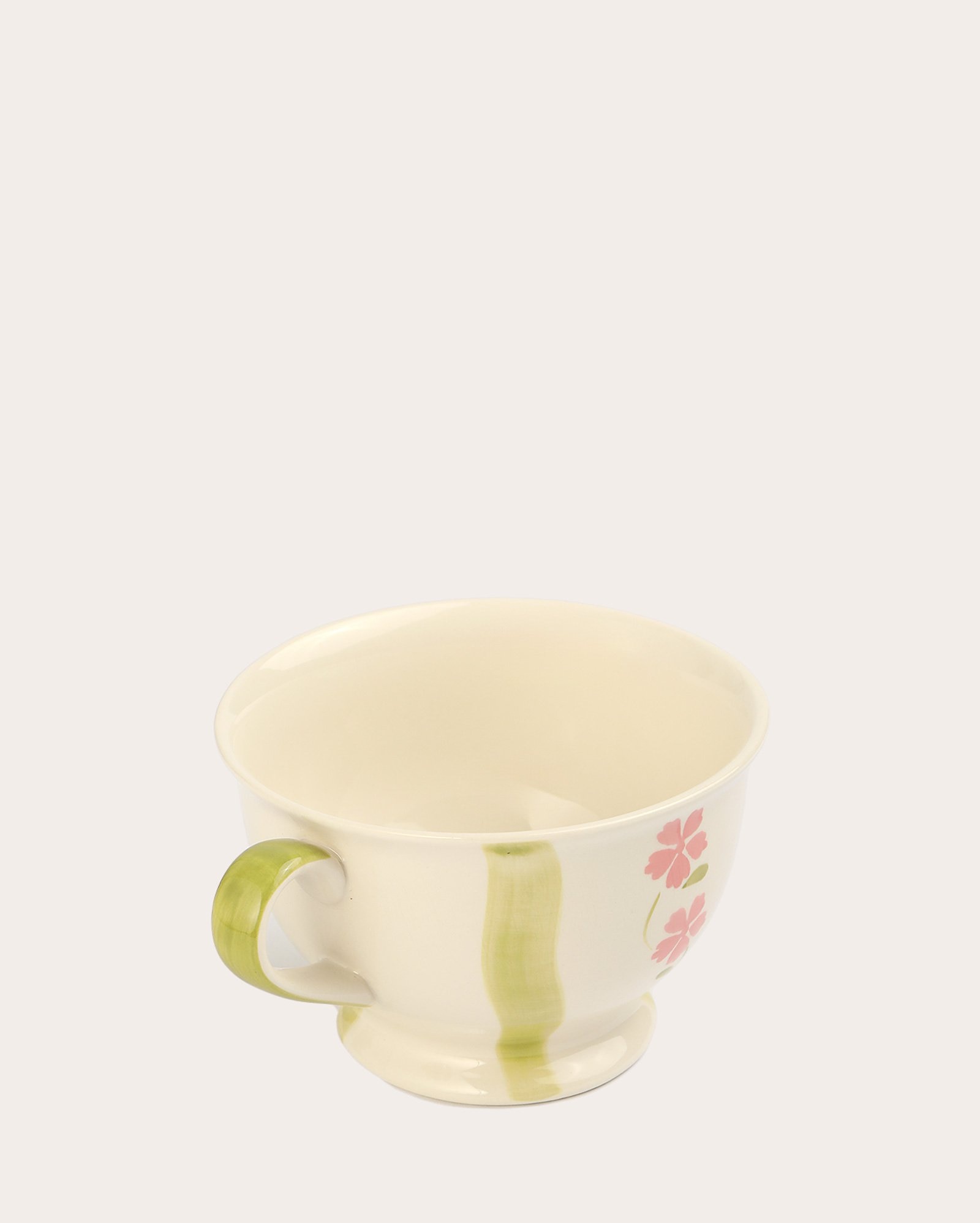 Caneca de cerâmica Agatha floral 384ml - branca | Casa Riachuelo