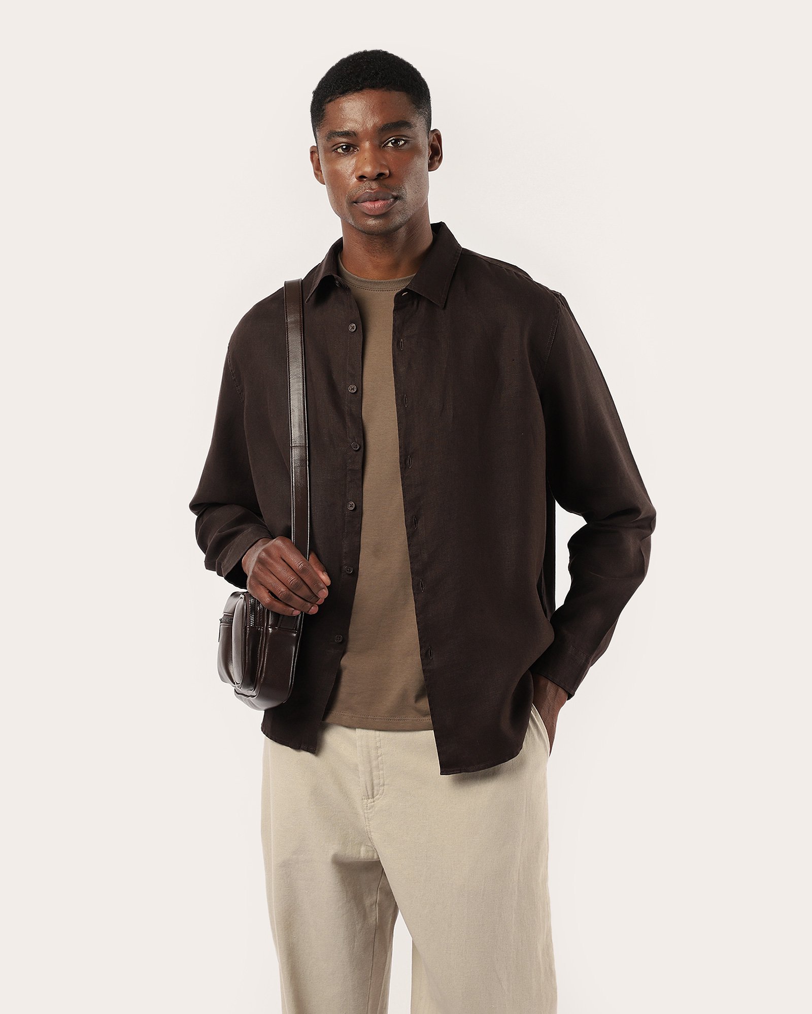 Camisa masculina regular 100% linho | Original