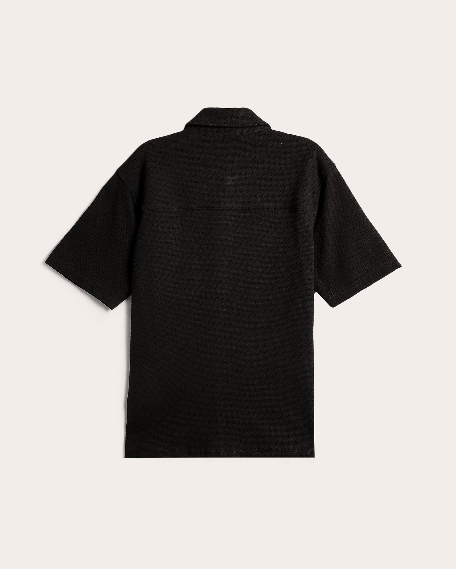 Camisa infantil oversized texturizada com botões 4-10A preta | Pool Kids