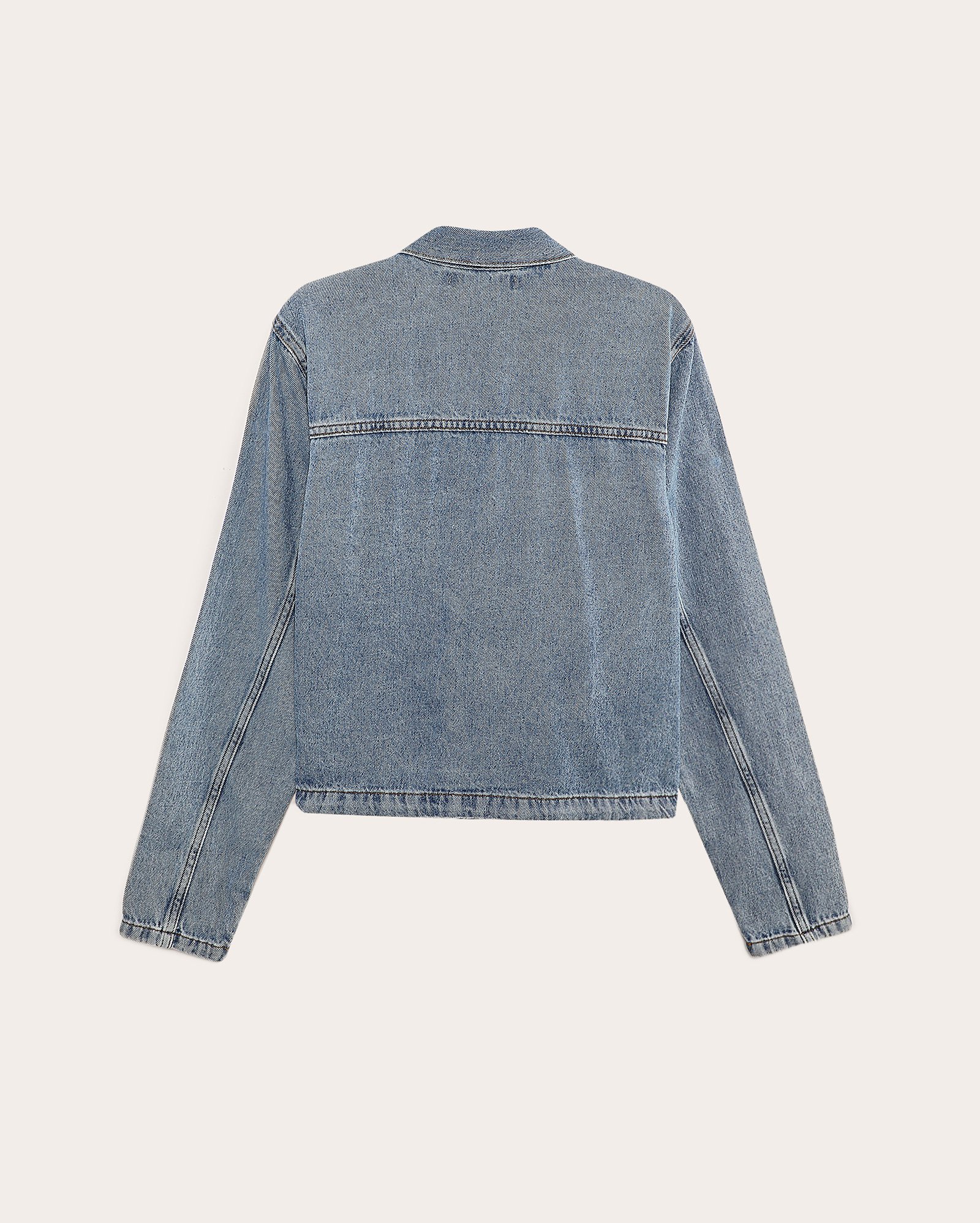 Camisa jeans juvenil alongada bolsos cargo denim médio | Pool