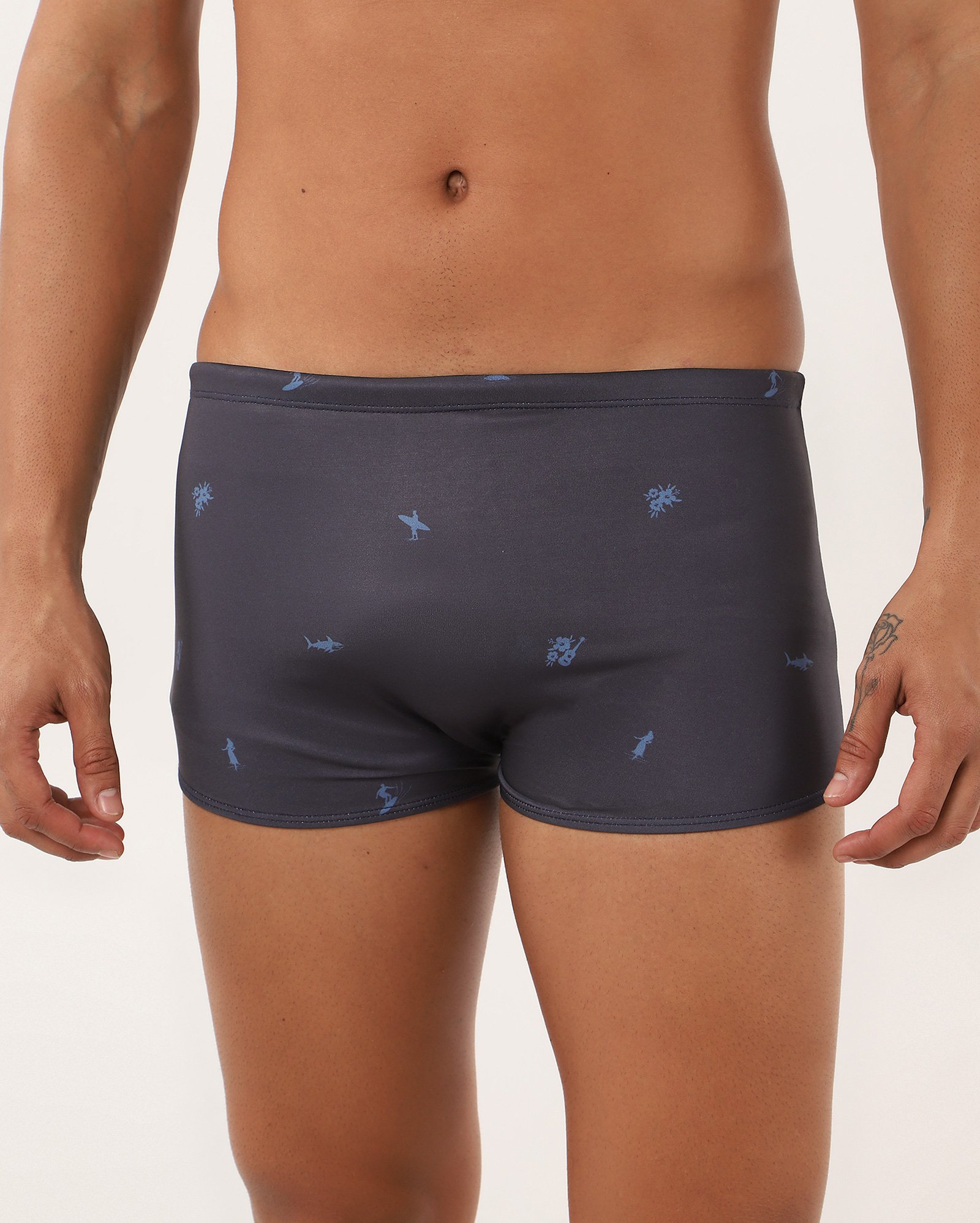 Sunga boxer mini estampa surf azul | Pool