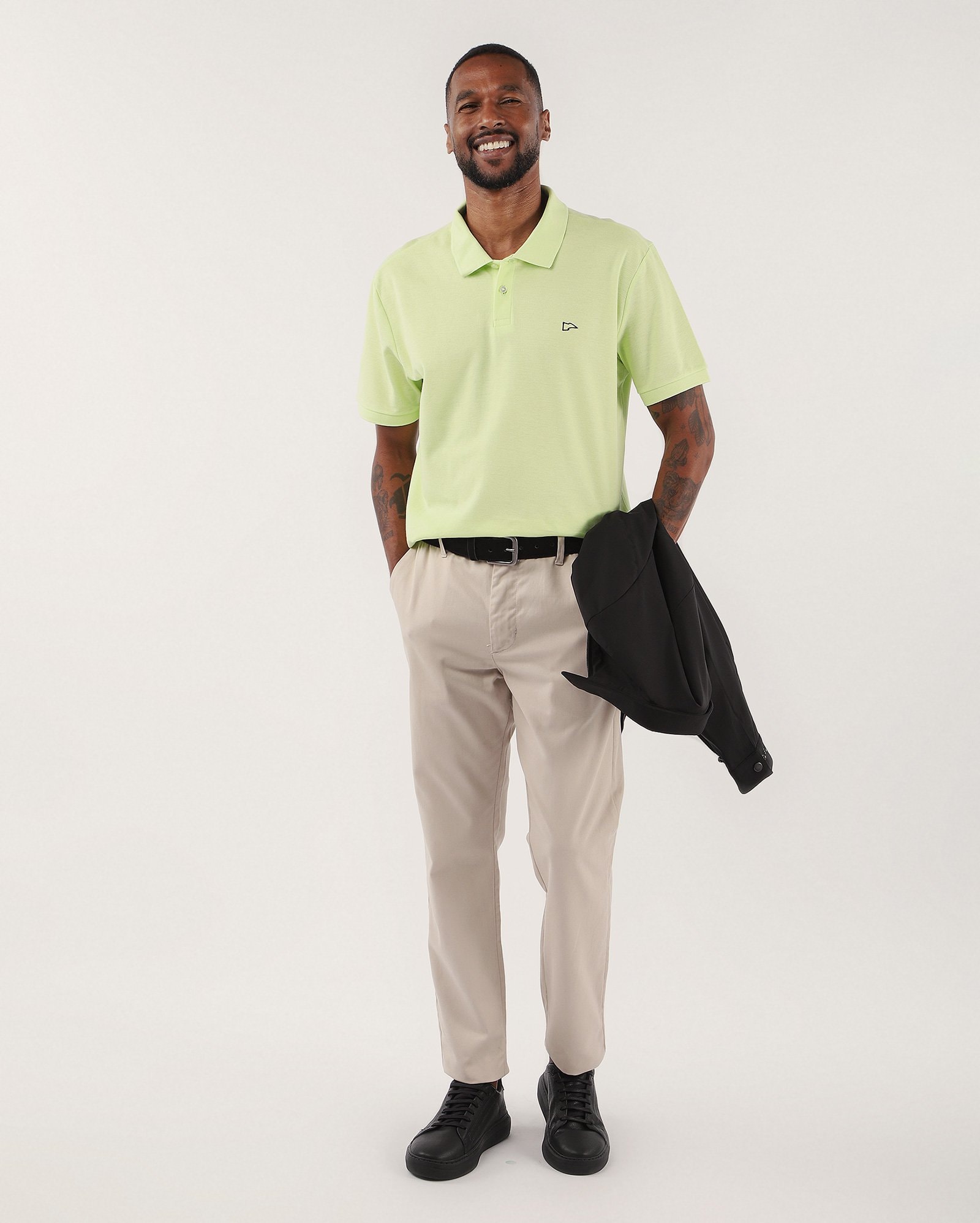 Calça masculina jogger cós elástico bege | Pool Jeans