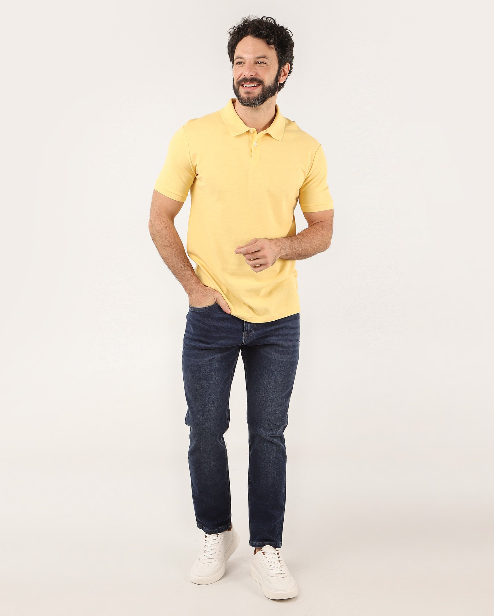Calça jeans masculina slim cropped denim escuro | Pool Jeans