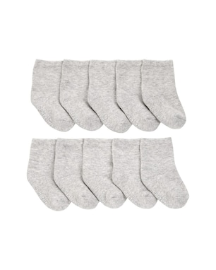 Kit meia bebê 10 pares mescla cinza | Carter's