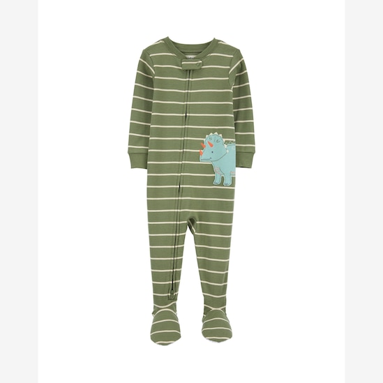 Macacão pijama bebê pezinhos dinossauro verde | Carter's