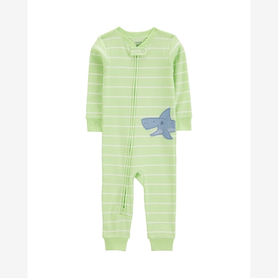 Macacão pijama infantil pezinhos tubarão verde | Carter's