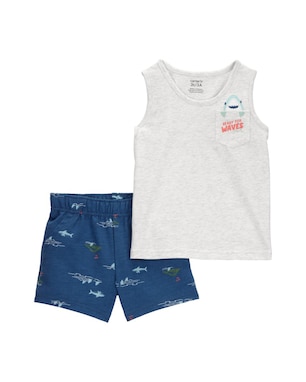 Conjunto curto infantil 2 peças mescla tubarão multicor | Carter's