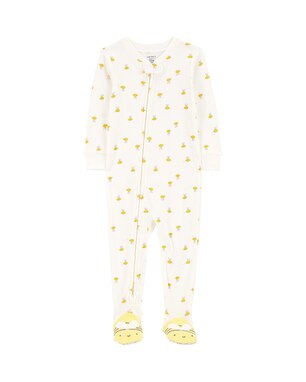 Macacão pijama infantil pezinhos abelhinhas bege | Carter's