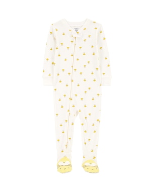 Macacão pijama infantil pezinhos abelhinhas bege | Carter's